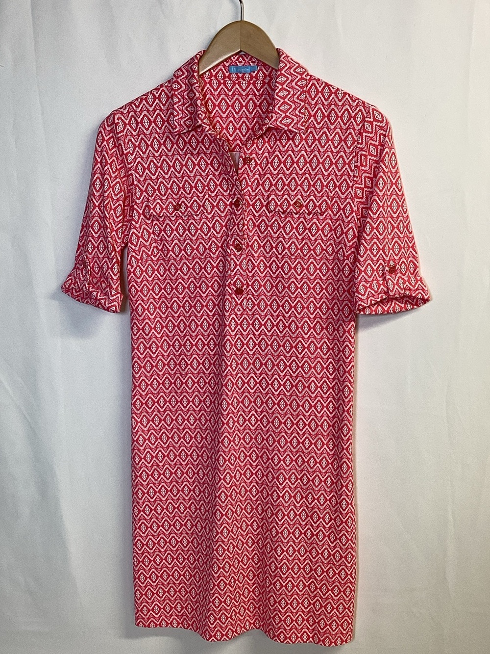 J.McLAUGHLIN Pink/White Catalina Cloth Lawrence Dress Size XS